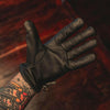 Load image into Gallery viewer, &quot;Roper&quot; Solid Black - No Strap - Braided Leather Gloves w/ Keychain - Rebel Reaper Clothing CompanyGloves